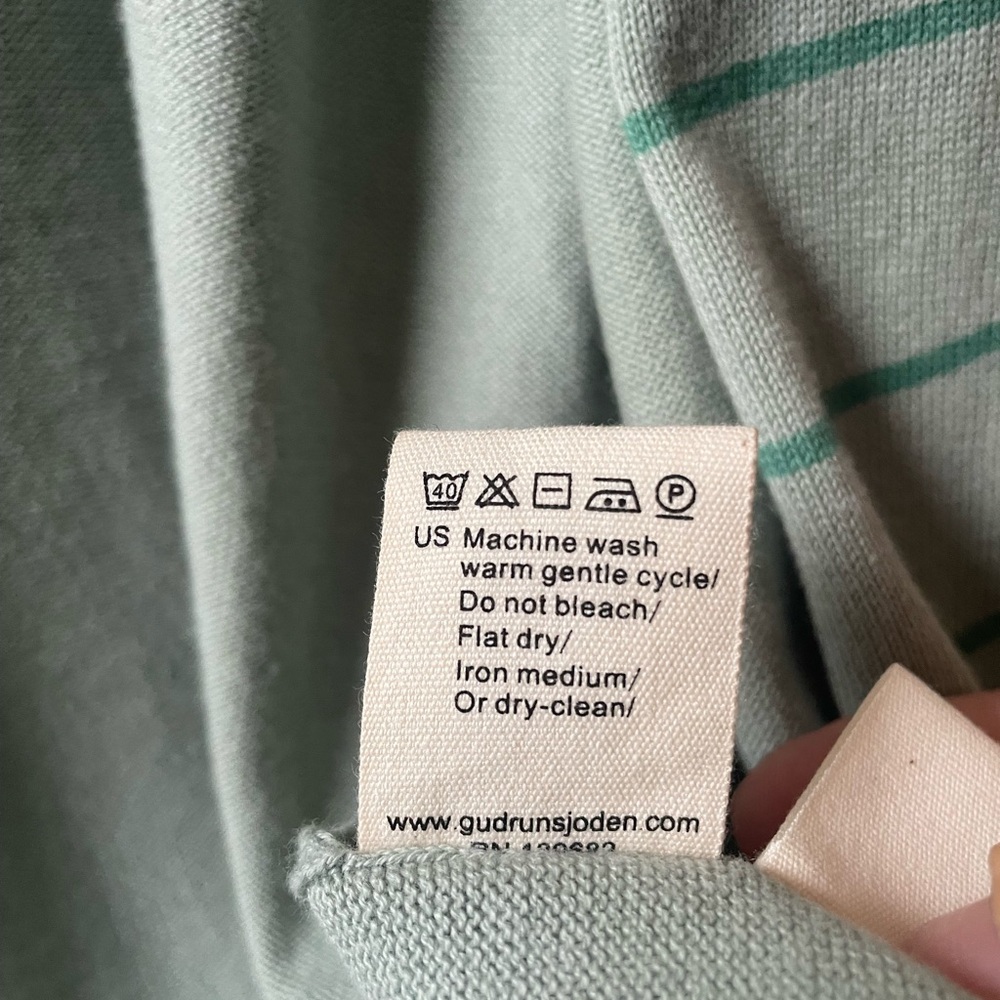 Gudrun Sjoden Organic Cotton Knit Open Sweater Size Small EUC - Picture 12 of 12